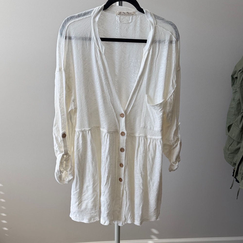We The Free Ivory Knit Top